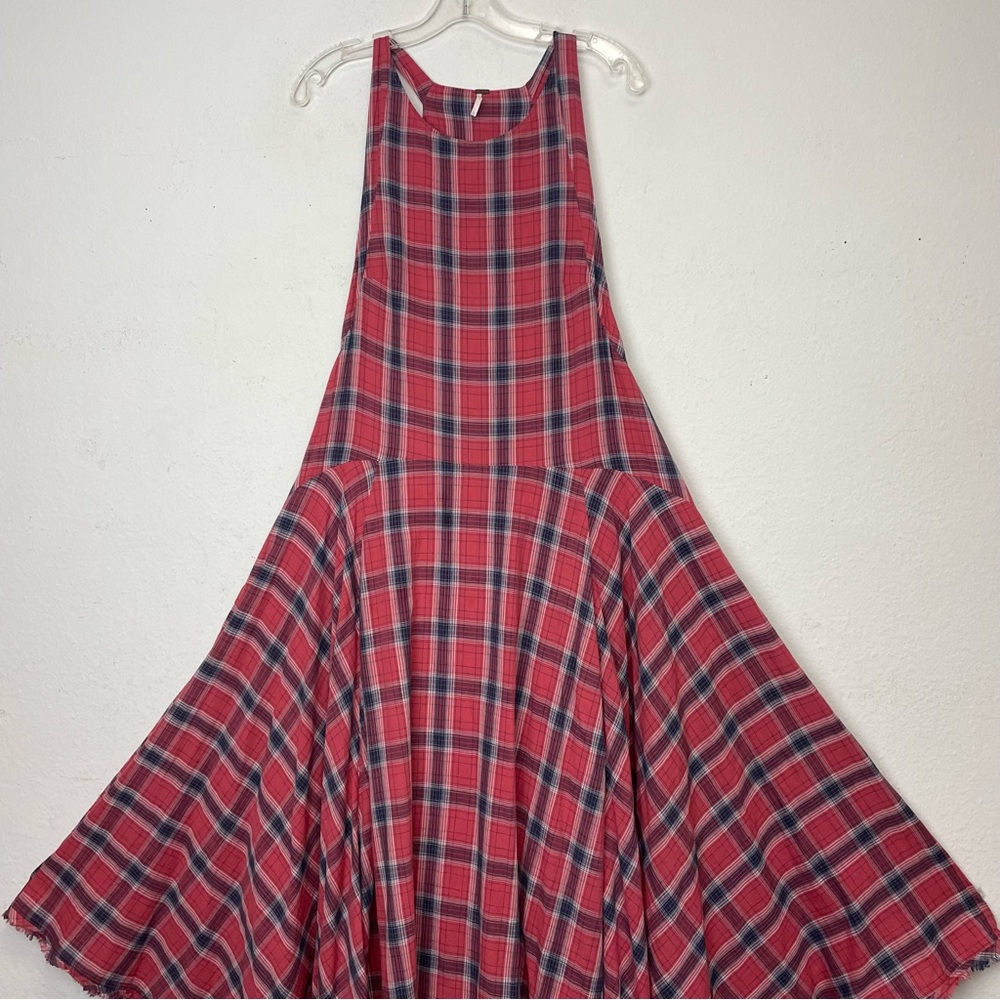 Free People Blue and Red Maxi Dress